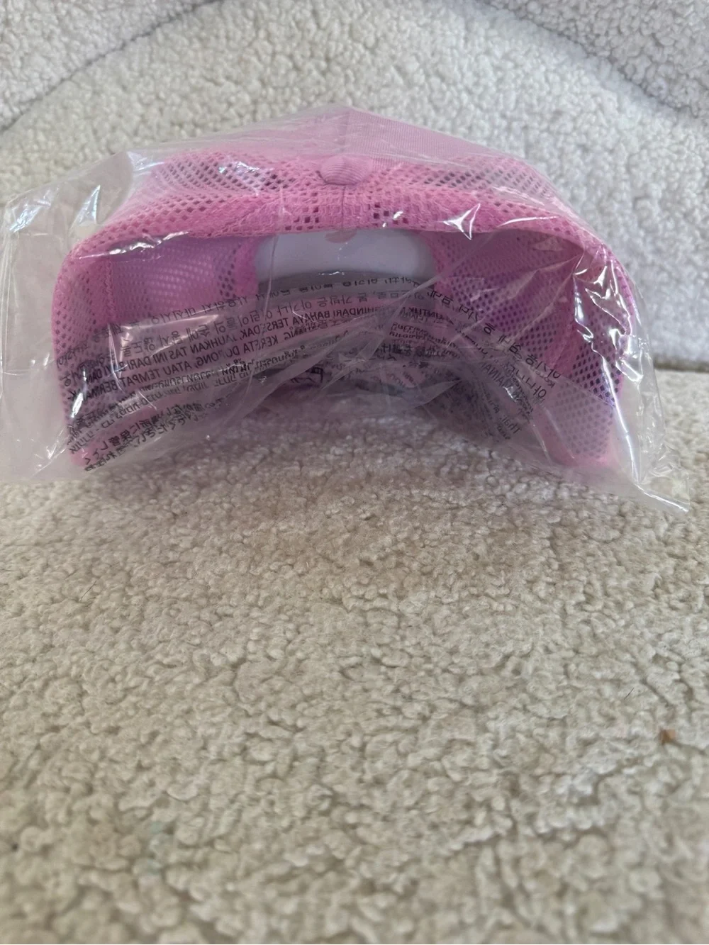 Alo District Trucker Hat Candy Heart Pink NWT